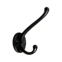 Крючки мебельные Cappio line двухрожковый черный 4 шт