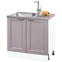 Напольный шкаф Нева 80x82x50 см фасад МДФ цвет лаванда