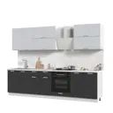 Кухонный гарнитур Стендмебель Бетоны КГ300-БСБГ 300x217x60 см ЛДСП цвет белый/серый