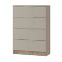 Комод Bts Эмилия 4 ящика 80.2x37.6x113.2 см ЛДСП цвет дуб смоки/айриш