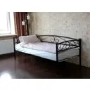 Кровать Red black Оптима 200x77.5x90 см Металл цвет черный