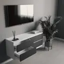 Тумба под телевизор Vivo trade 130x66x40 см ЛДСП цвет графит
