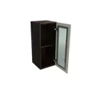 Навесной шкаф МС Ницца 1 дверь со стеклом 30x71.60x31.80 см фасад светло-зеленый МДФ каркас дуб ЛДСП Сурская Мебель