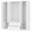 Шкаф Bts 4 створчатый 160.2x190x51.4 см ЛДСП цвет белый