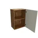 Навесной шкаф 50x71.60x31.80 см фасад капучино МДФ каркас дуб вотан ЛДСП Сурская Мебель