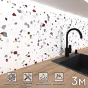 Стеновая панель глянцевая Фартукофф Терраццо 300x60x0.15 см ПВХ цвет разноцветный