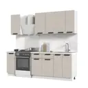 Кухонный гарнитур Стендмебель Пасаденна 180x217x60 см ЛДСП цвет белый/бежевый