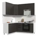Кухонный гарнитур Стендмебель ПасаденнаКГ170-200в-БУК 200x237x170 см ЛДСП цвет угольный камень