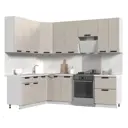 Кухонный гарнитур Стендмебель ПасаденнаКГ180-200в-БШК 200x237x180 см ЛДСП цвет бежевый