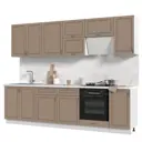 Кухонный гарнитур Стендмебель Модена 280x217x60 см ЛДСП цвет капучино/белый