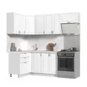 Кухонный гарнитур Стендмебель МоденаКГ120-160БДБ 160x217x120 см ЛДСП цвет белый