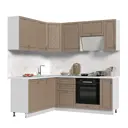 Кухонный гарнитур Стендмебель МоденаКГ170-200БДК 200x217x60 см ЛДСП цвет дуб кофе