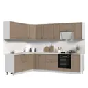 Кухонный гарнитур Стендмебель МоденаКГ200-280БДК 280x217x60 см ЛДСП цвет дуб кофе
