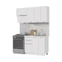 Кухонный гарнитур Стендмебель Ксения 160x217x60 см ЛДСП цвет белый глянец/белый