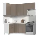 Кухонный гарнитур Стендмебель КсенияКГсахара120-160в38-БКМ 160x237x60 см ЛДСП цвет капучино