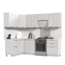 Кухонный гарнитур Стендмебель КсенияКГсахара150-190-38-ББГ 190x217x60 см ЛДСП цвет белый глянец