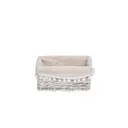 Корзина Natural house EW-31 XS 19x14x14 см ткань цвет белый/светло-бежевый