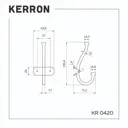 Крючок мебельный Kerron KR 420 BL двухрожковый матовый черный