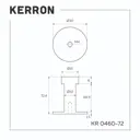 Крючок мебельный Kerron однорожковый 72 мм матовый черный 7x3x3см