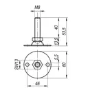 Опора регулируемая винтовая Алтервиа M8x40 до 450 кг A00050.1160840