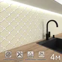 Стеновая панель глянцевая Фартукофф Адажио 400x60x0.15 см ПВХ цвет разноцветный