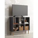 Стеллаж с полками Monofix 6 секций 102.5x87x30 см ЛДСП цвет графит