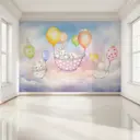 Фотообои флизелиновые Фотообоикин 400x271 см Зайцы в чашках