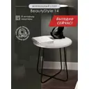 Журнальный столик круглый Мебелик 45x45 см дуб дымчатый/черный