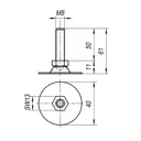 Опора регулируемая винтовая M8x50 до 270 кг Алтервиа A00050.1040850
