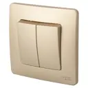 Переключатель встраиваемый Systeme Electric Blanca 2 клавиши цвет титановый