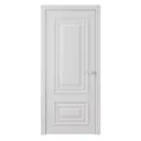 Дверь межкомнатная глухая Диана 2 40x210 см эмаль цвет белый с замком и петлями