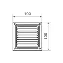 Решетка вентиляционная с сеткой Domart 100x100 мм сталь цвет белый 4 шт.