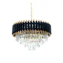 Люстра подвесная Lumina deco Funneli Ldp 6003-550 bk+f.gd 9 лампа 18 м² цвет золото
