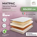 Матрас All'perrino Verona Dolce Ver18/60/200Dl 60x200x18 см беспружинный детский