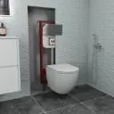 Комплект BAUEDGE NEO45700-BL0001-HQ5-IN-Q00017 6 в 1: инсталляция 45, унитаз торнадо, Dream Hurricane 5, сиденье быстросъемное, кнопка Gun Grey