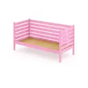 Тахта Solarius сплошное основание и высокими бортиками 100x101x190 см сосна цвет розовый