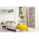 Кровать Anrex Olivia 206.2x81x95.1 см ЛДСП цвет дуб/кремовый