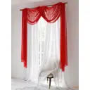 Тюль Helga Базовая коллекция HH206745 на шторной ленте 260x200 см цвет белый, красный