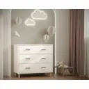 Комод Incanto Valencia 3 ящика 89x81x45 см ЛДСП цвет белый