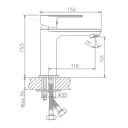 Смеситель для раковины Kevon KV65430-8 однорычажный цвет белый