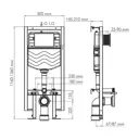 Инсталляция для унитаза WASSERKRAFT 56tlt.010.me.wh01