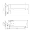 Смеситель для ванны KEVON KV37001 цвет сталь