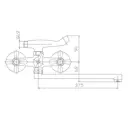 Смеситель для ванны KEVON KV14367 цвет хром