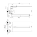 Смеситель для ванны KEVON KV33020-7 цвет черный