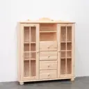 Шкаф-витрина 113x128 см Бритта Dipriz 2 двери 4 ящика дерево цвет натуральный