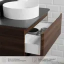Тумба под раковину подвесная Итана 4657834371866 78.9см цвет темно-коричневый