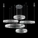 Светильник подвесной светодиодная Loft it Crystal ring 10135-5 chrome 59.58 м² теплый белый (желтый) свет цвет хром