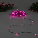 Гирлянда светодиодная роса Uniel ULD-S2000-200/DGA электрическая 20 м розовый свет 8 режимов 200 ламп цвет зеленый