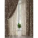 Штора Helga Базовая коллекция HH554016 на шторной ленте 250x300 см цвет коричневый