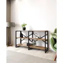 Стеллаж с полками Лофт A1 home 134x75x34 см металл цвет дуб веллингтон